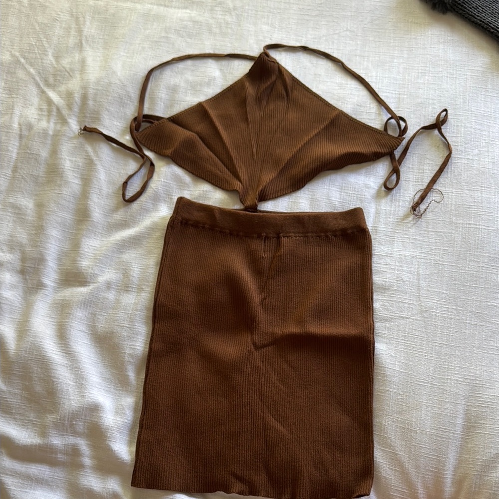 Princess Polly Brown Midi Pencil Skirt Casual